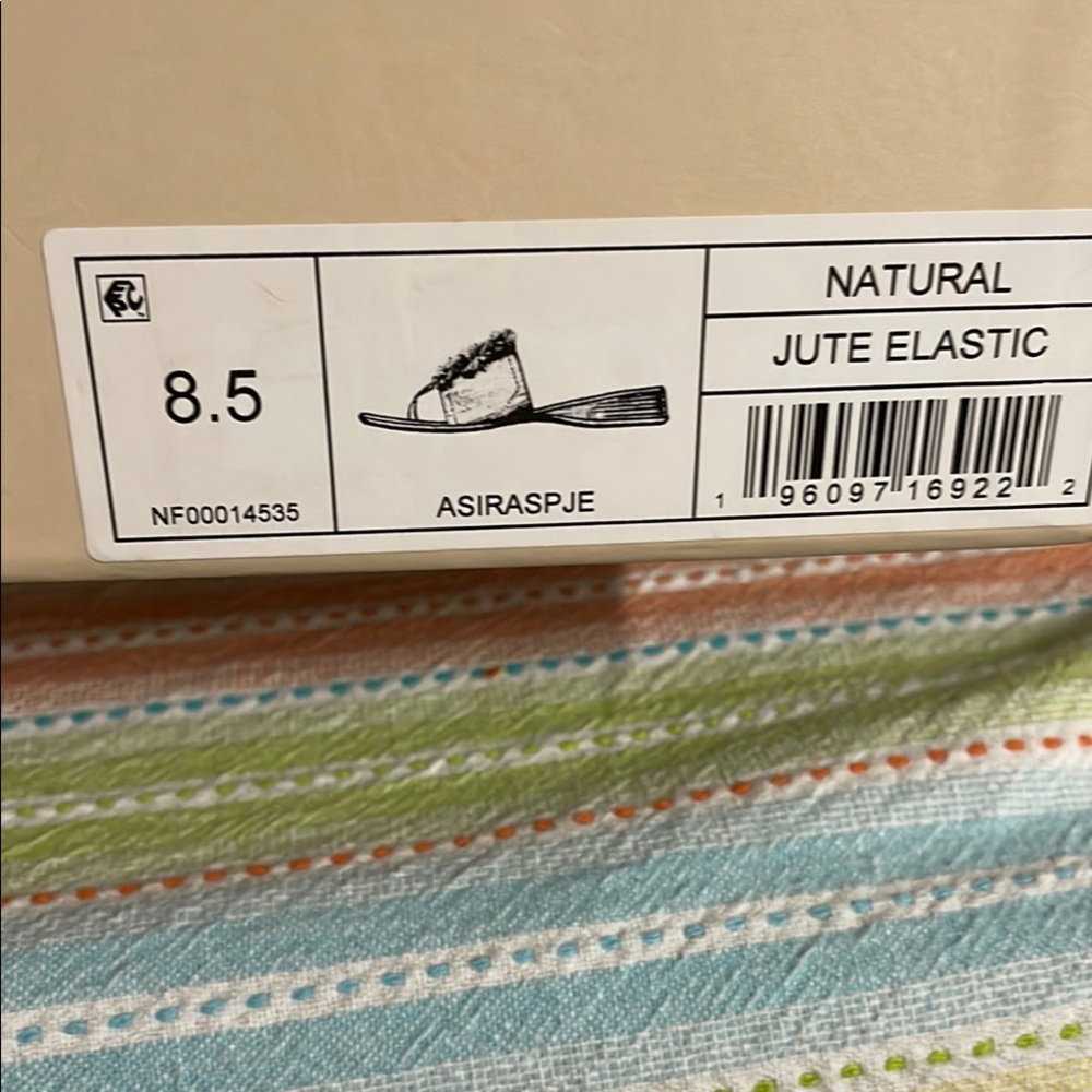 NYDJ Natural Jute Elastic Sandals Asira 8.5